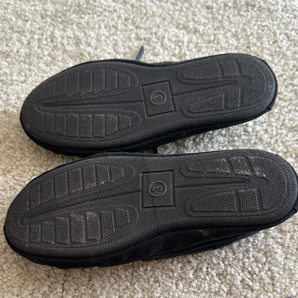 Kids Black Moccasins